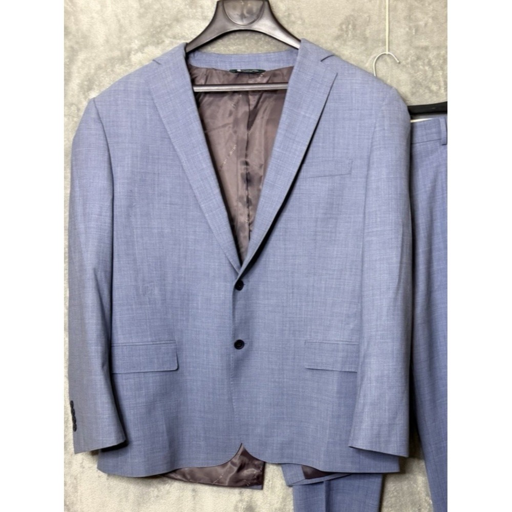 B by Brooks Brothers Suit 48L 38X30 Blue Wool Blend Blazer Pants Classic - Picture 2 of 13